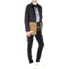Chaqueta de manga larga con hebilla y bloques de color de camuflaje para hombre Off-White SS21, corte holgado, negro