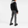 Chaqueta de manga larga de rayas diagonales para hombre Off-White, corte holgado, color negro