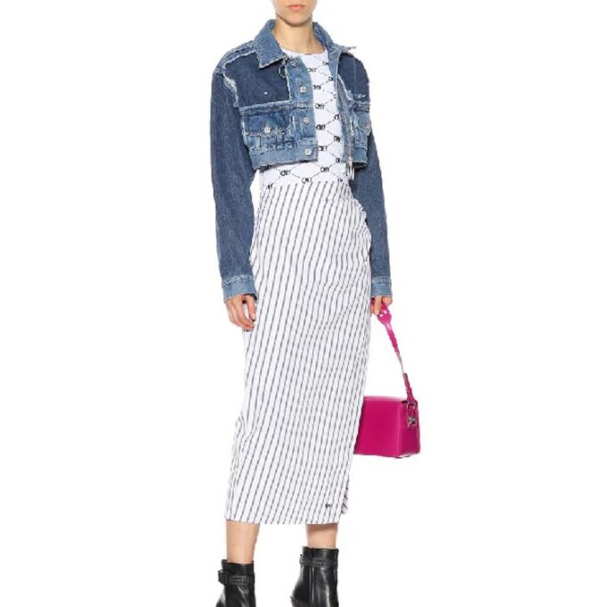 Chaqueta de pantalones cortos con cremallera Off-White Azul