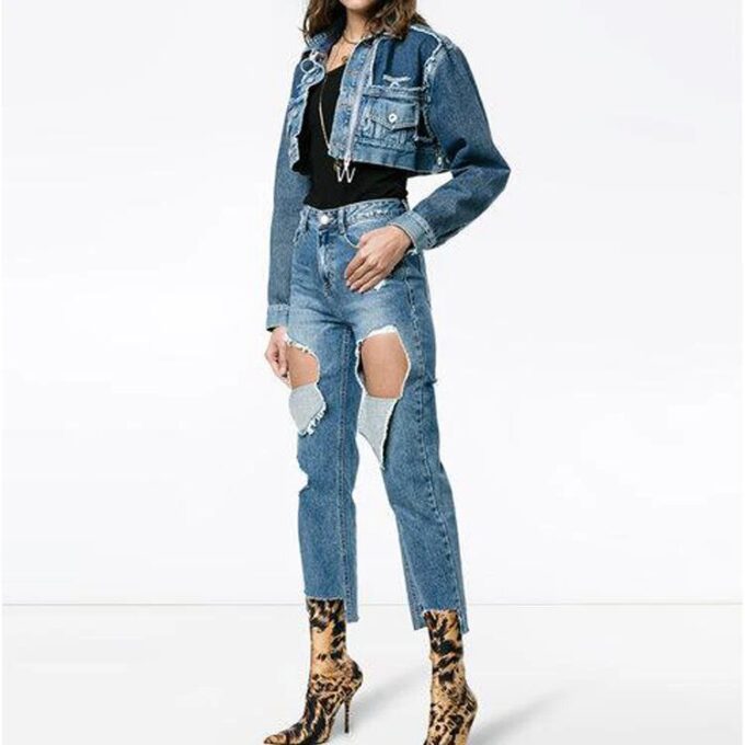 Chaqueta de pantalones cortos con cremallera Off-White Azul