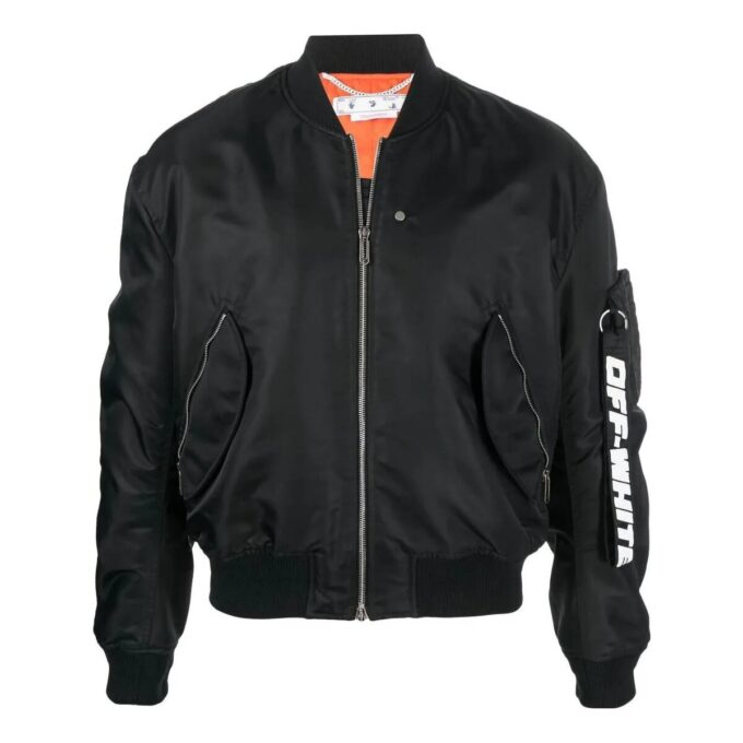 Chaqueta de Pantalones Cortos Off-White para hombre FW22 con logo alfabético, color negro
