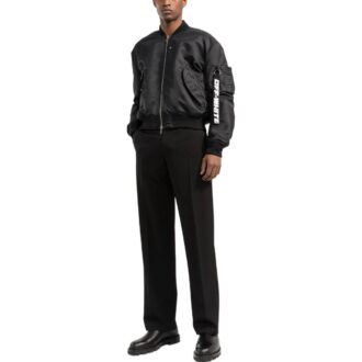 Chaqueta de Pantalones Cortos Off-White para hombre FW22 con logo alfabético, color negro