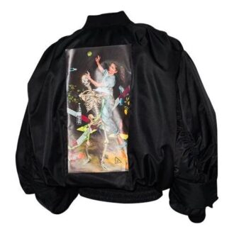 Chaqueta de piloto con apliques Pascal para hombre, negra