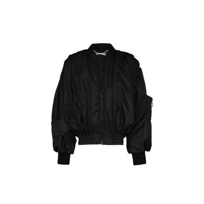 Chaqueta de piloto con apliques Pascal para hombre, negra