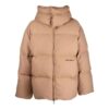 Chaqueta de plumón Off-White para hombre FW22 de color liso, corte ajustado, marrón