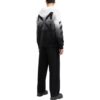 Chaqueta de punto con cremallera y cordón Off-White para hombre, color block, negra