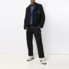 Chaqueta de traje corta para hombre Off-White con estampado de flechas, corte holgado, color negro