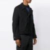 Chaqueta de traje corta para hombre Off-White con estampado de flechas, corte holgado, color negro