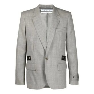 Chaqueta de un solo pecho de la colección primavera-verano 2021, gris