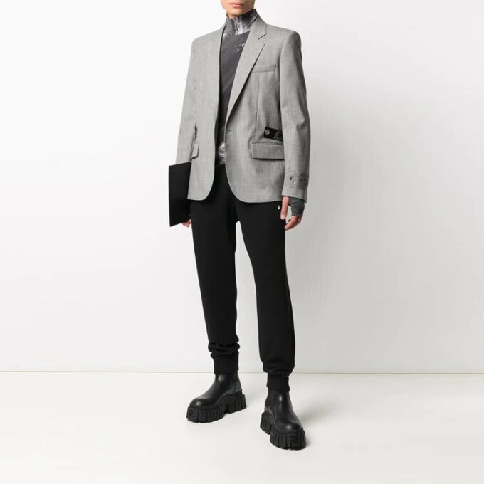 Chaqueta de un solo pecho de la colección primavera-verano 2021, gris
