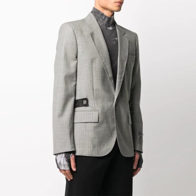Chaqueta de un solo pecho de la colección primavera-verano 2021, gris