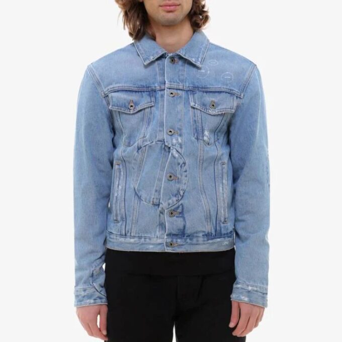 Chaqueta Denim Arrow Twist «Azul cobalto/Blanco»