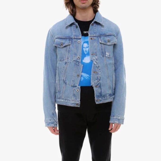 Chaqueta Denim Arrow Twist «Azul cobalto/Blanco»