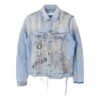 Chaqueta Denim azul con grafitis para hombre de Off-White