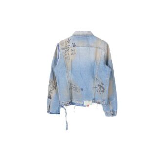 Chaqueta Denim azul con grafitis para hombre de Off-White