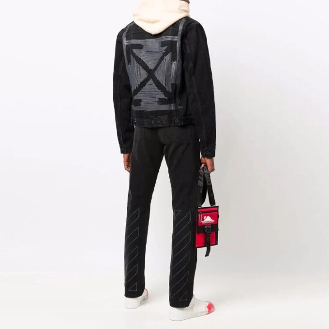 Chaqueta Denim casual con solapas FW21, corte holgado, negro