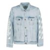 Chaqueta Denim clásica estampada, versión estándar, azul