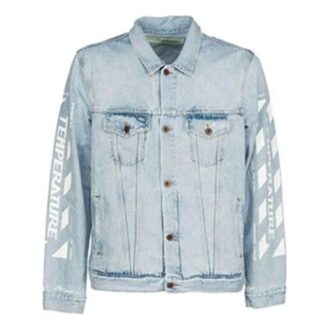 Chaqueta Denim clásica estampada, versión estándar, azul