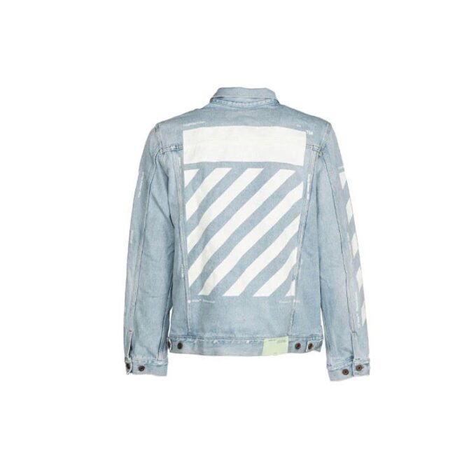 Chaqueta Denim clásica estampada, versión estándar, azul