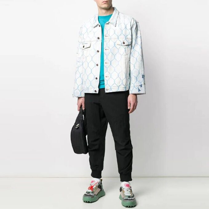 Chaqueta Denim clásica Fence, corte holgado, azul claro