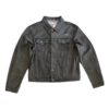 Chaqueta Denim con cuello vuelto y estampado de letras «Gris»