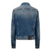 Chaqueta Denim con detalle de correa en blanco roto «Azul»