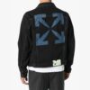 Chaqueta Denim con estampado de Arrows para hombre, color negro, colección Otoño-Invierno 2020