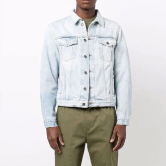 Chaqueta Denim con estampado de flechas FW21, versión azul
