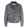 Chaqueta Denim con estampado de logotipo SS21, corte holgado, gris