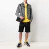 Chaqueta Denim con estampado de logotipo SS21, corte holgado, gris