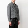 Chaqueta Denim con estampado de logotipo SS21, corte holgado, gris