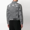 Chaqueta Denim con estampado de logotipo SS21, corte holgado, gris