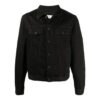 Chaqueta Denim con estampado de logotipo SS21, corte holgado, negra