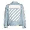 Chaqueta Denim con estampado de rayas Azul