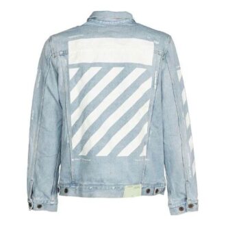 Chaqueta Denim con estampado de rayas Azul
