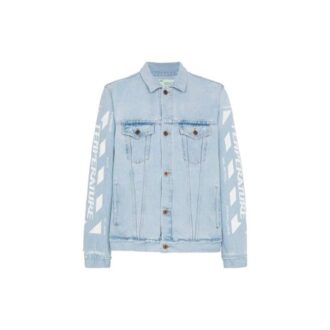 Chaqueta Denim con estampado de rayas Azul