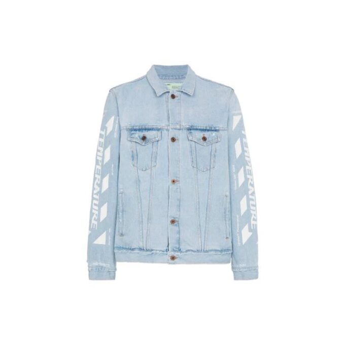 Chaqueta Denim con estampado de rayas Azul
