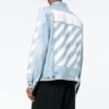 Chaqueta Denim con estampado de rayas Azul