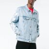 Chaqueta Denim con estampado de rayas Azul