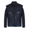 Chaqueta Denim con estampado del logotipo, versión azul