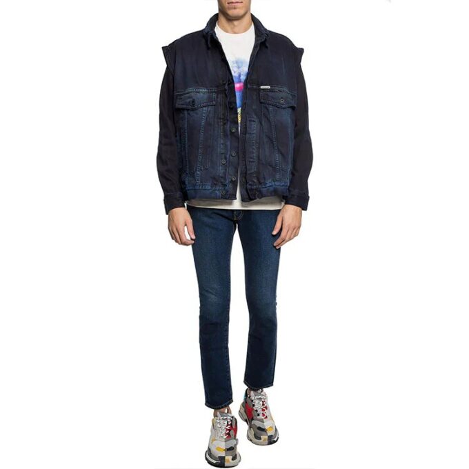 Chaqueta Denim con estampado del logotipo, versión azul