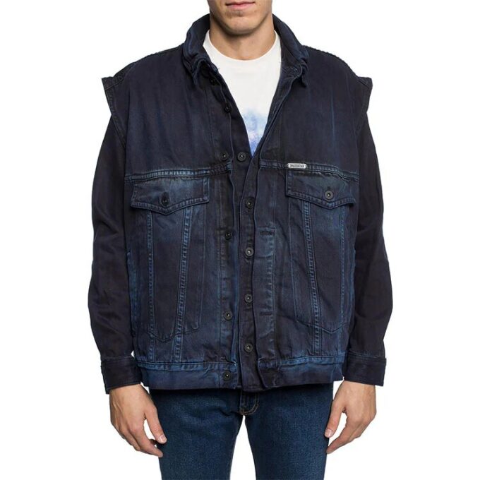Chaqueta Denim con estampado del logotipo, versión azul