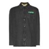 Chaqueta Denim con estampado desgastado para hombre, negra