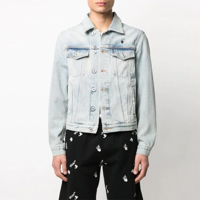 Chaqueta Denim con estampado en la espalda SS21 Azul