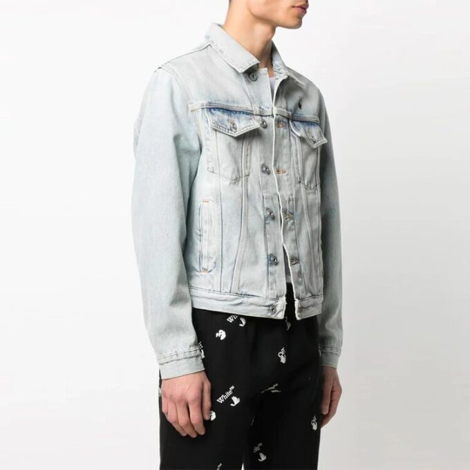 Chaqueta Denim con estampado en la espalda SS21 Azul