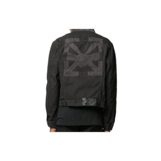 Chaqueta Denim con logo de Arrows para hombre, negra