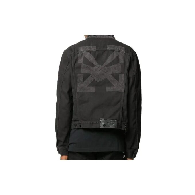 Chaqueta Denim con logo de Arrows para hombre, negra