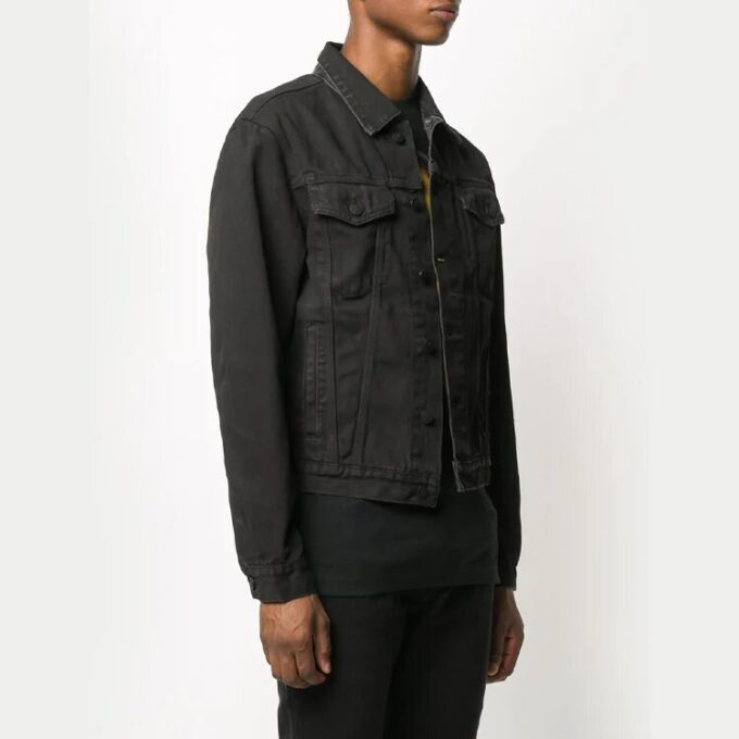 Chaqueta Denim con logo de Arrows para hombre, negra