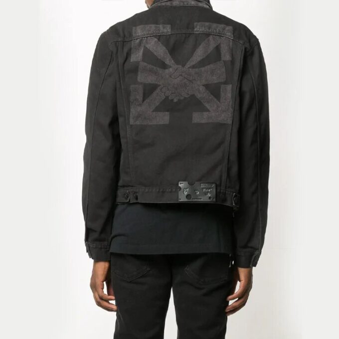 Chaqueta Denim con logo de Arrows para hombre, negra
