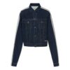 Chaqueta Denim con mangas empalmadas Azul